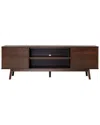 Hewson Modern 2-door Solid Wood Tv Stand In Brown