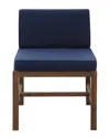 Hewson Modular Acacia Patio Side Chair In Brown