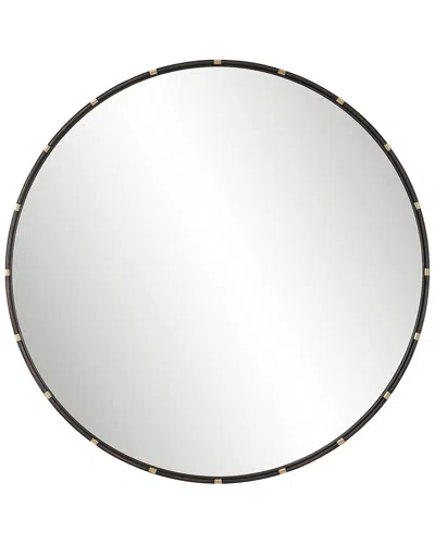 Hewson Rich Dark Bronze Metal Frame With Antiqued Gold Accents Mirror