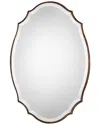 Hewson Shaped Bevel Mirror With Antique Bronze And Gold Finish In Gold