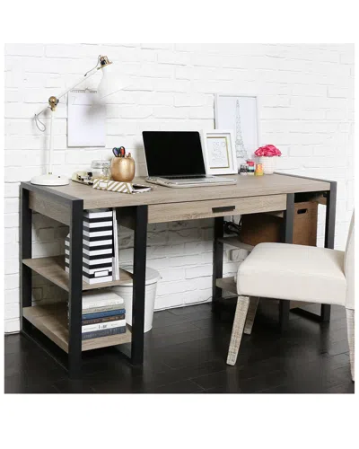 Hewson Home Office 60in Wood Storage Computer Desk