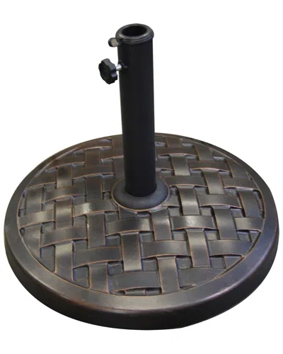 Hewson Weave Round Outdoor Patio Umbrella Base