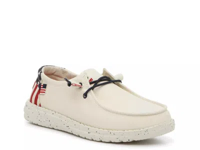 Hey Dude Americana Wendy Slipon Sneaker In White