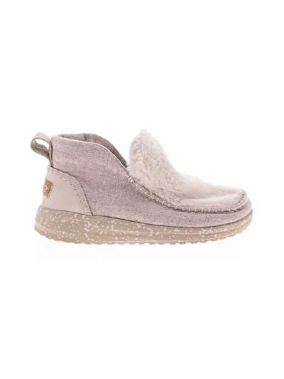 Pre-owned Hey Dude Ankle Boots In Ivory