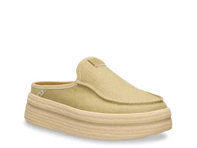 Hey Dude Austin Lift Espadrille Platform Slipon In Green