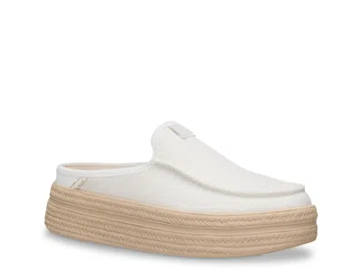 Hey Dude Austin Lift Espadrille Platform Slipon In White