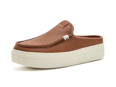 Hey Dude Austin Lift Leather Women's Shoes Cognac: 7 M In Multi
