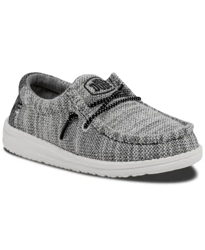 Hey Dude Big Kids Wally Stretch Casual Moccasin Sneakers From Finish Line In Gray,ying Yang