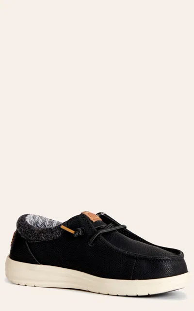 Hey Dude Boy's Paul Black Lace Moc Toe Casual Shoes