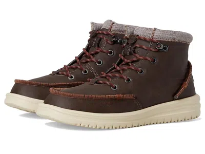 Hey Dude Bradley Classic (little Kid/big Kid) Boys Shoes Cocoa : 11 Little Kid M, Leather In Brown