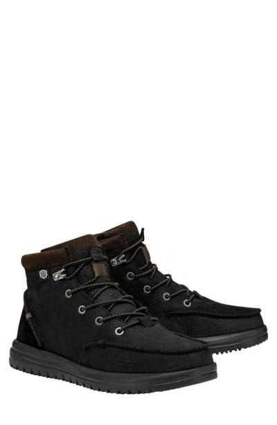 Hey Dude Bradley 40189-001 Boots Mens Black Leather Moc Toe Ankle Casual Shop341 In Multi