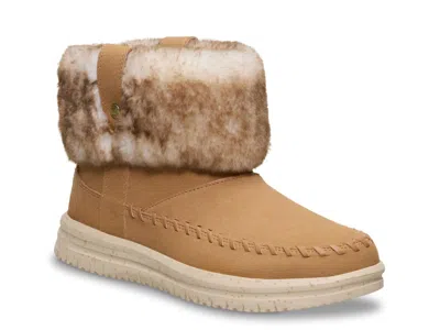 Hey Dude Camden Cuff Classic Cozy Bootie In Brown