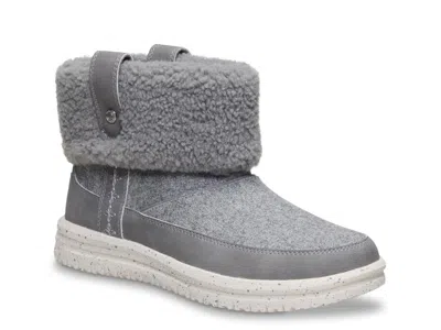 Hey Dude Camden Cuff Cozy Bootie In Gray