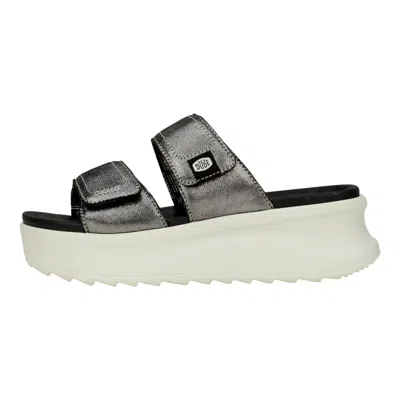 Hey Dude Delray Slide Classic Black / Shimmer 41760-0ht Women's