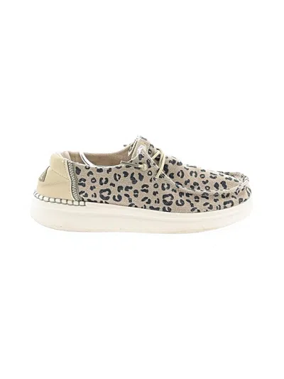 Pre-owned Hey Dude Flats In Brown
