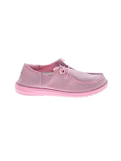Pre-owned Hey Dude Flats In Pink