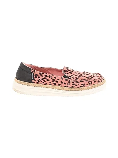 Pre-owned Hey Dude Flats In Pink