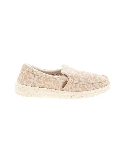 Pre-owned Hey Dude Flats In Tan