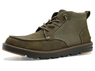 Hey Dude Flint Boots Classic Men's Boots Dark Olive/multi: 7 M, Synthetic In Green