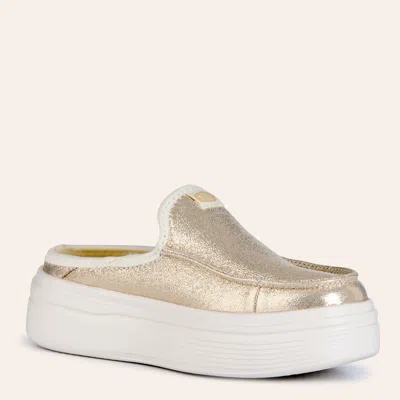 Hey Dude Heydude Youth Girls' Austin Lift Novelty Iridescent Gold Moc Toe Shoes In Multi