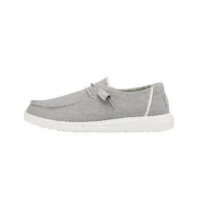 Hey Dude Kid's Wendy Chambray Shoes In Braided Grey In Gray