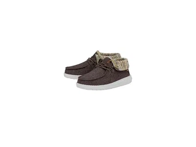 Hey Dude Kids  Wendy Fold Felted Cozy 40560-255 Brown Casual Shoes Jobb864