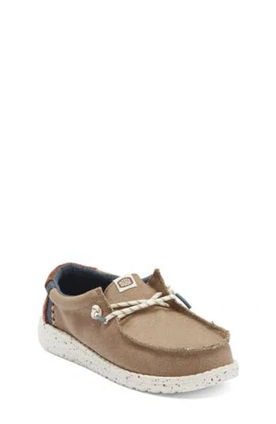 Hey Dude Kids' Wally Break Hey Day Slip-on Sneaker In Brown