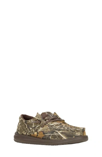 Hey Dude Kids' Wally Realtree Edge Slip-on In Green