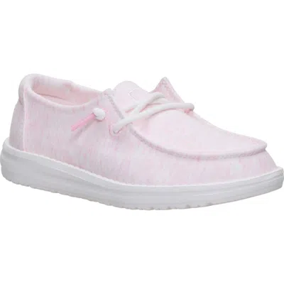 Hey Dude Kids' Wally Stretch Jersey Slip-on In Pink