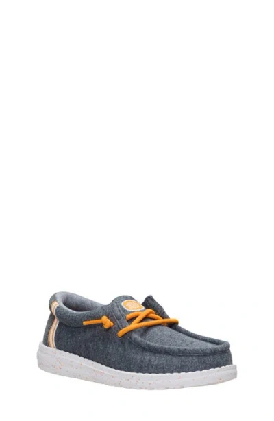 Hey Dude Kids' Wally Stretch Jersey Varsity Slip-on In Blue