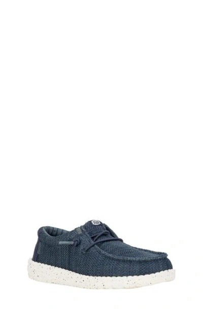 Hey Dude Kids' Wally Stretch Sox Slip-on In Blue