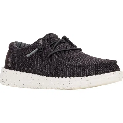 Hey Dude Kids' Wally Y Stretch Sox Slip-on In Black