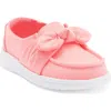 Hey Dude Kids' Wendy Bow Essentials Sneaker In Pink