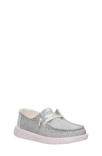 Hey Dude Kids' Wendy Luxe Leopard Slip-on In Gray