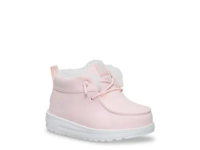 Hey Dude Lil Dude Cozy Sneaker Kids' In Light Pink