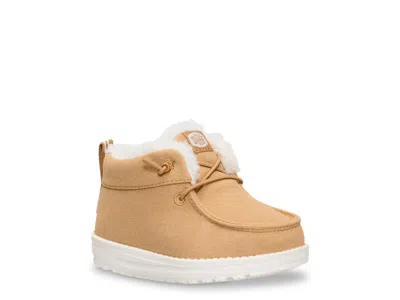 Hey Dude Lil Dude Cozy Sneaker Kids' In Tobacco
