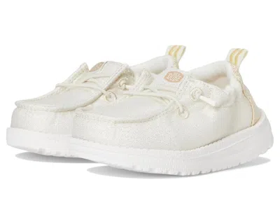Hey Dude Kids' Lil Dudes (infant/toddler) Girls Shoes Champagne Glitter : 4 Toddler M, Canvas