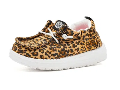 Hey Dude Kids' Lildude Slip-on Novelty (infant/toddler) Girl's Shoes Leopard : 3 Infant M, Canvas/textile In Brown