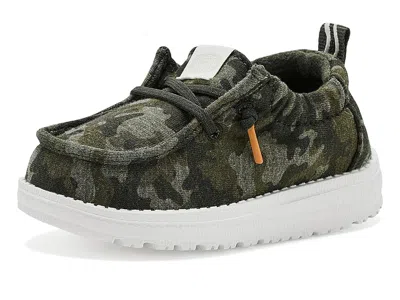Hey Dude Kids' Lildude Slip-on Stretch Jersey (infant/toddler) Boy's Shoes Camo: 4 Toddler M In Green