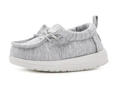 Hey Dude Kids' Lildude Slip-on Stretch Jersey (infant/toddler) Girl's Shoes Light Grey : 3 Infant M In Gray