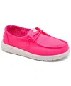 HEY DUDE LITTLE GIRLS' WENDY CANVAS CASUAL MOCCASIN SNEAKERS FROM FINISH LINE