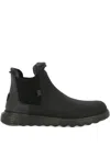 Hey Dude Logo-patch Ankle Boots In Black