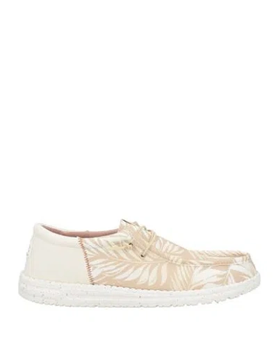 Hey Dude Man Loafers Beige Size 9 Textile Fibers In Sand