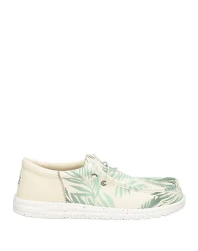 Hey Dude Man Loafers Green Size 9 Textile Fibers In Pink