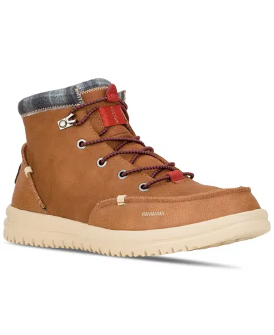 Hey Dude Men's Bradley Classic Casual Boots From Finish Line In Cognac