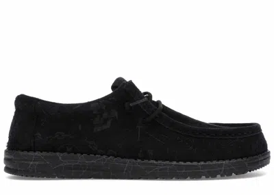 Pre-owned Hey Dude Men's  Jelly Roll Wally Ink Sneakers In Black