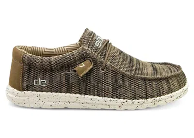 Pre-owned Hey Dude Men's  Wally Sox Sneakers In Brown