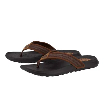 Hey Dude Men's Myers Flip Classic Flip Flop In Brown/brown In Multi
