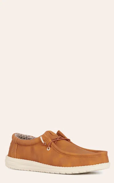 Hey Dude Wally Classic Lace-up In Brown