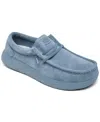 Hey Dude Men's Wally Comfort Suede Casual Sneakers From Finish Line In Faded Denim